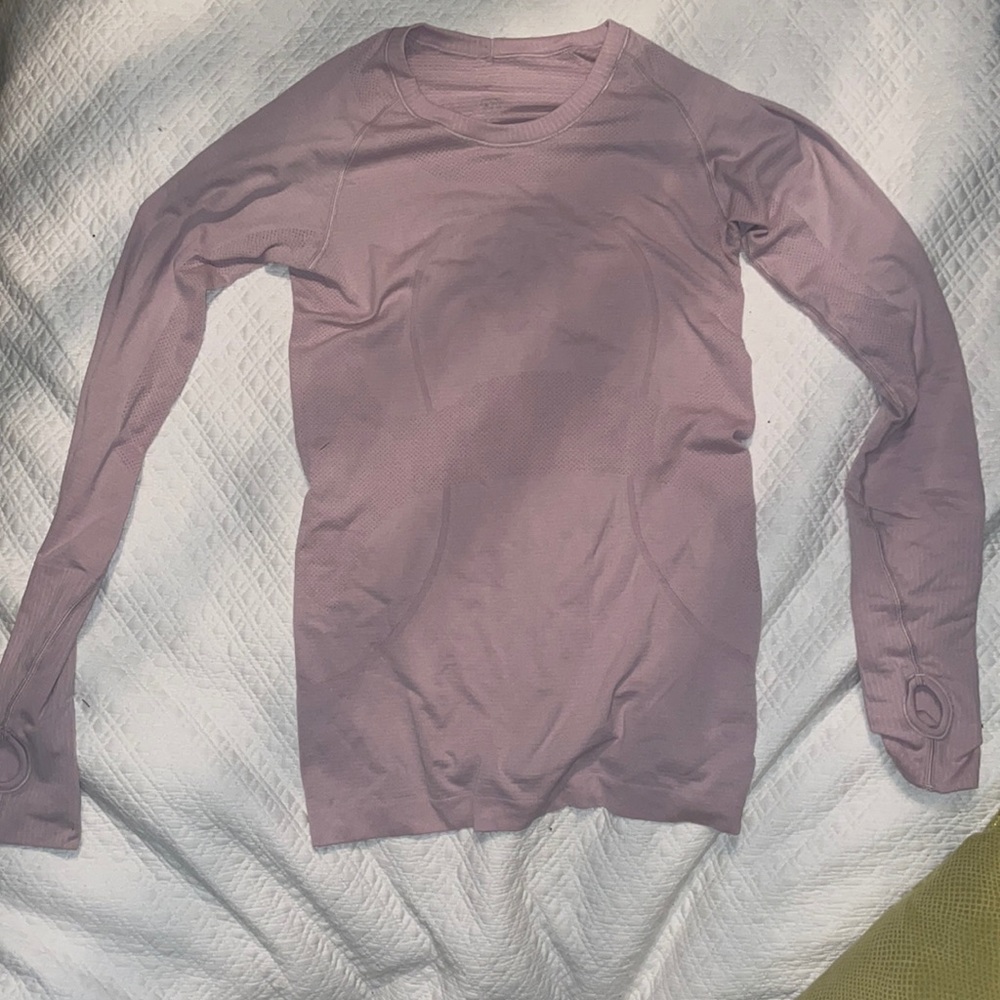 Light Pink long sleeve swiftly tech lululemon shirt